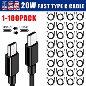 Wholesale PD 20W USB C to USB-C Cable Fast Charge Cord For iPhone15/Samsung/iPad - Picture 1 of 15