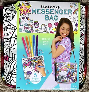 250179 Toy Horizon Group JUST MY STYLE UNICORN Bolso Mensajero Hágalo Usted Mismo para Colorear NUEVO - Imagen 1 de 2