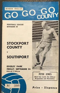 1966 1967 Stockport County v Southport - Picture 1 of 1