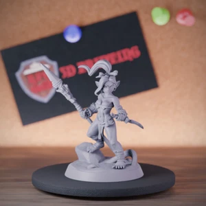 Duende Mujer Luchadora Miniatura Mazmorras y Dragones Mini DnD 5e TTRPG - Imagen 1 de 8