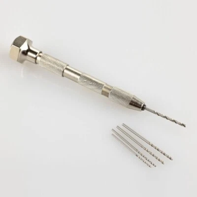 Heller 99019 Handbohrer mit Drehkopf inkl. 5 Bohrer von 1mm bis 1,8mm Modellbau