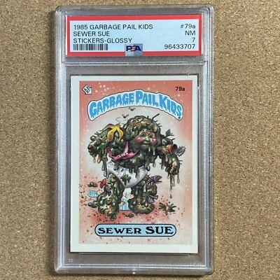 SEWER SUE #79A GARBAGE PAIL KIDS GLOSSY GRADED - PSA 7 NM - Image 1 of 4