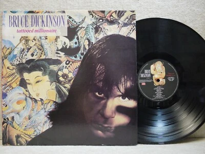 Iron Maiden Bruce Dickinson Tattooed Millionaire 1990 Korea LP W/Insert NM Promo - Image 1 of 4