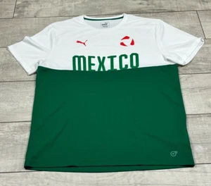 PUMA Team Mexico Mens XL Crew Neck Shirt White/Green/Red Soccer Futbol Olympics - Picture 1 of 11