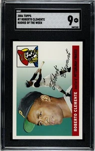 ROBERTO CLEMENTE 2006 TOPPS #164 ROOKIE OF THE WEEK SGC MINT 9 1955 COMMERATIVE - Picture 1 of 4
