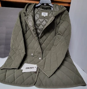 Abrigo con capucha para mujer Dkny M nuevo con etiquetas - Imagen 1 de 5