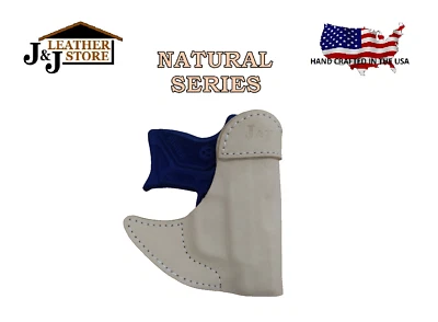 J&J PHOENIX HP 22/25 FORMED FRONT POCKET PREMIUM NATURAL LEATHER HOLSTER - Image 1 of 4