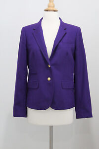 J CREW Purple Wool Schoolboy Blazer Jacket Sz 6