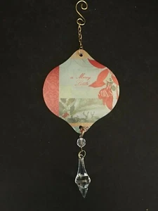 Bella Boutique ausgefallenes Glas Kristall hängendes Ornament ~ A Merry Little Christmas - Bild 1 von 2