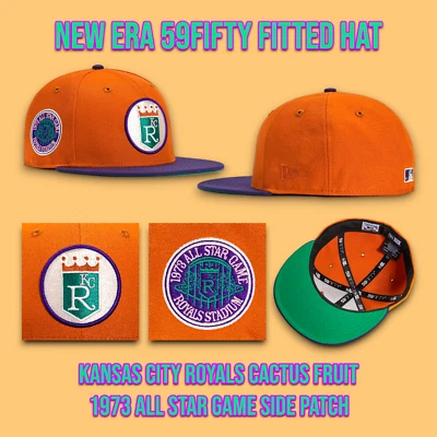 Бейсболка New Era Kansas City Royals Cactus Fruit 59FIF 1973 ASG нашивка 7 5/8 - Изображение 1 из 4