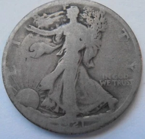 1921 D Walking Liberty Half Dollar, One of the Semi-Key Date Coins (21DDA1) - Picture 1 of 6