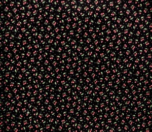 Vintage Mary Engelbreit Cotton Cherry Print Fabric,Cranston Printworks,44"x38" - Picture 1 of 1