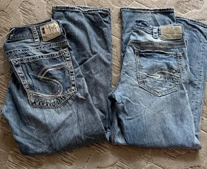 Silber Jeans Herren Gr. 36x32 2 Stück Grayson Gordie Westernhandschuh funktioniert - Bild 1 von 10