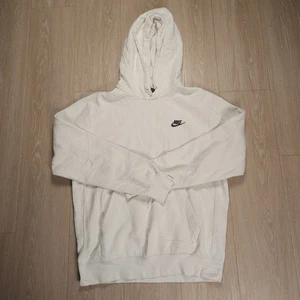 Felpa Nike Club Fleece Pullover con cappuccio uomo media bianca con logo ricamato - Foto 1 di 15