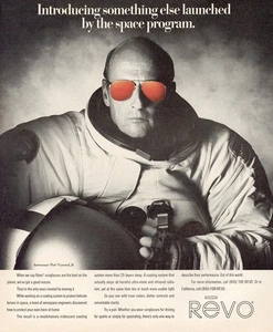 Gafas de sol Revo 1988: Space Program Pete Conrad anuncio impreso vintage - Imagen 1 de 1