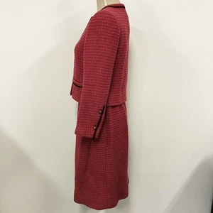 Chanel Rosa Tweed Anzug Setup Rock Größe 6 Original aus Japan Guter Zustand - Bild 1 von 8
