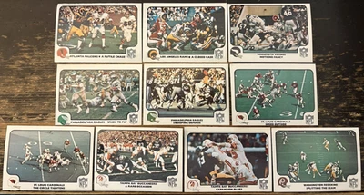 1977 Fleer Teams in Action NFC LOT (11 Cards) Eagles Rams Vikings Falcons EXMT - Image 1 of 2