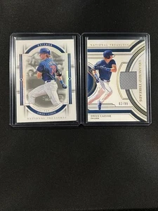 2024 Panini National Treasures Baseball Owen Caissie BASE /49 & Relic /99 LOT x2 - Picture 1 of 5