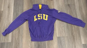 Sudadera con capucha LSU Tigers para hombre cremallera mediana frontal - Imagen 1 de 4