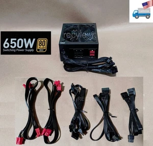 PowerSpec 650W 80plus Gold Certified SLI-Ready Modular Cable ATX PC Power Supply - Picture 1 of 18