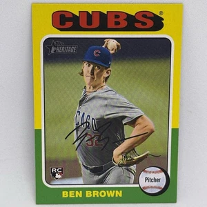 2023 Topps Heritage High Number #724 Ben Brown (RC) SP - CHICAGO CUBS Rookie - Picture 1 of 2
