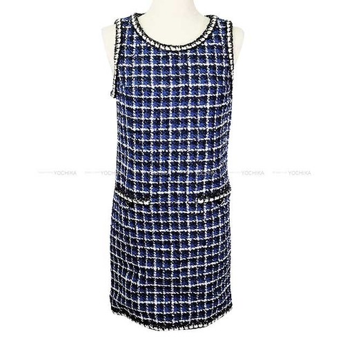 2023SS CHANEL Donna Manica Nasello COCO Bottone Camelia Paillettes Blu Nero Bianco...