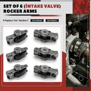 6 X Valve Rocker Arm Intake 5047896AD Fit For Dodge Jeep Chrysler 3.6L 2016-2024 - Imagen 1 de 13