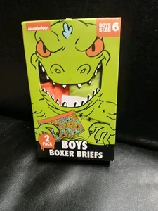 2 PK~ NICKELODEON~RUGRATS~REPTAR~BOYS PERFORMANCE BOXER BRIEFS~NEW/BOX~SZ 6 - Picture 1 of 2