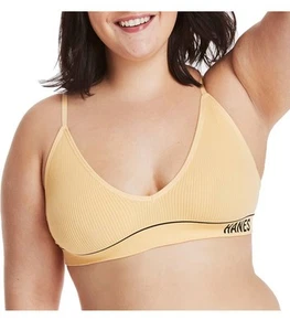 Hanes Womens Seamless Triangle Rib Wirefree Bralette - XL - Picture 1 of 4