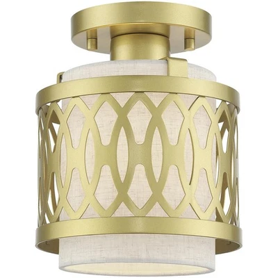 Livex Lighting 53431-33 Vistaview Semi-Flush Mount Soft Gold - Image 1 of 4