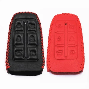 2Pcs Black Red Leather For Genesis G70 GV70 G80 G90 GV80 GV90 TLX 6 Buttons - Picture 1 of 4