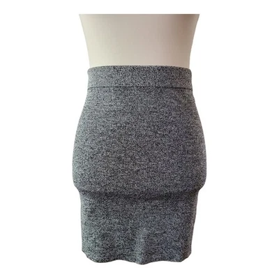 Falda lápiz Alexander Wang gris jaspeado tejido elástico mini para mujer talla S Foto 1 de 4