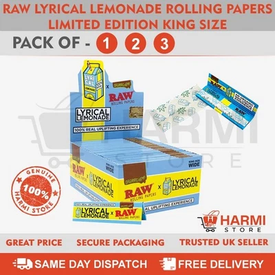 RAW SPORTS RAW Lyrical Lemonade Rolling Papers – Limited Edition – King Size Slim – USA