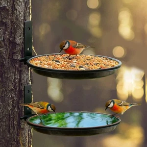 2Pcs Tree Mounted Bird Feeders Bird Feeding Station for Fence Wood Post Deck - Picture 1 of 7