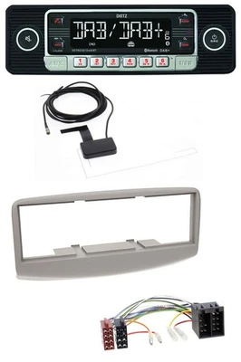 Dietz DAB Bluetooth USB MP3 Autoradio für Fiat Multipla 186 1999-2010 grau - Bild 1 von 4