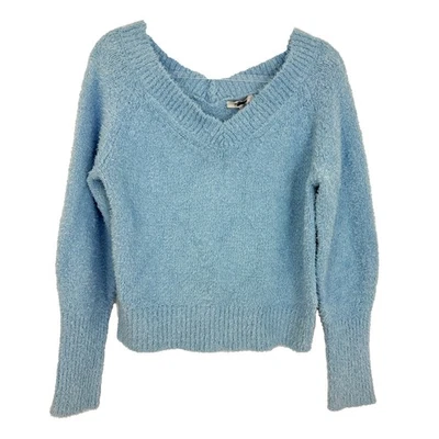 Suéter MADEWELL Doble Cuello en V M Azul Ciudad Difuso 100% Algodón NUEVO Etiqueta B78 Foto 1 de 4