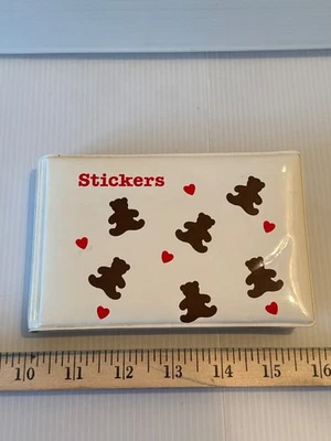 Vtg 1983 SMALL WORLD GREETINGS Bears and Hearts Sticker Album  with Stickers!!!! - Image 1 of 4