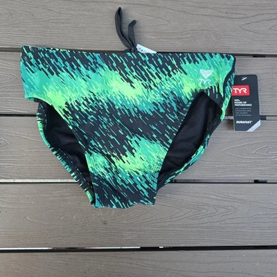 Calzoncillos de corredor TYR Durafast Elite Perseus negros/verdes, para hombre talla 32 NUEVO Foto 1 de 3