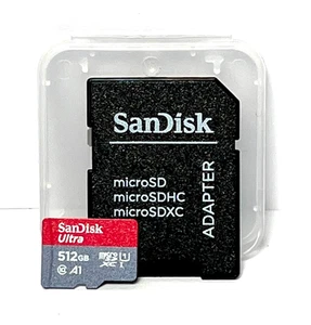 SanDisk Ultra 512GB microSDXC UHS-I Class 10 U1 A1 Memory Card with SD Adapter - Picture 1 of 4