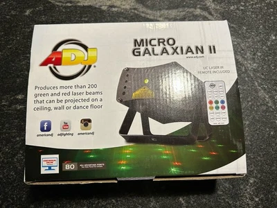 American DJ Micro Galaxian Ii Compacto Verde/Rojo Efecto Rayo Láser Lámpara Foto 1 de 4