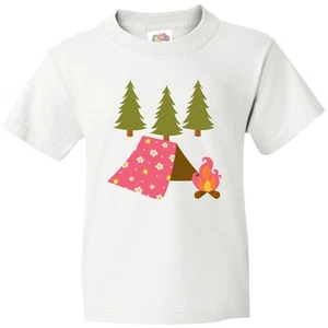 Inktastic Summer Camp Girls Camping Youth T-Shirt Campfire Hobbies Tee Kids Teen - Picture 1 of 9