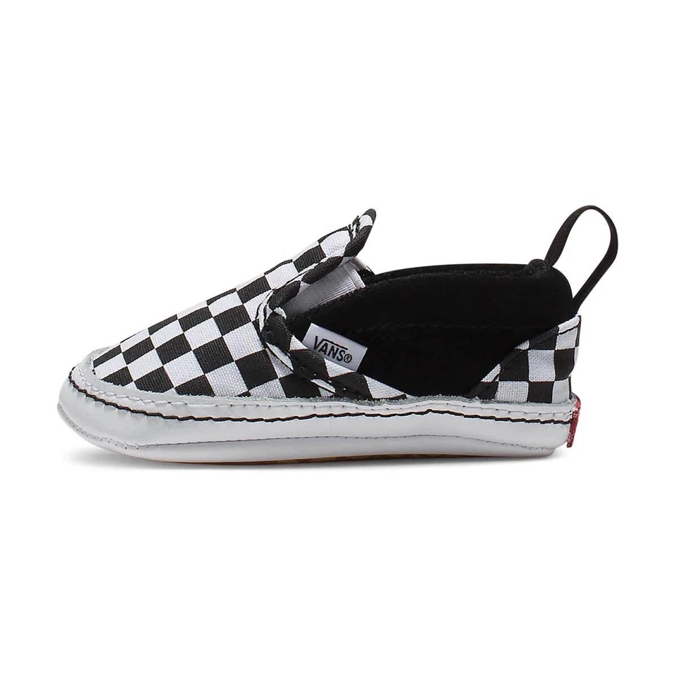 WOW VANS Classic Checkerboard Slip on Baby Size 3 Crib Black White Red