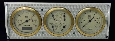 Camión Chevy 1941 1942 1943 1944 1945 1946 calibre 3 tablero motor torneado dorado Foto 1 de 4