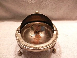 Vintage Silver Toned Globe-Like Ashtray w/Flip Lid - Picture 1 of 4