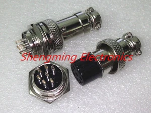 50 set Aviation Plug GX16-7 Male & Female Panel Metal Connector Silver 16mm 7pin - Bild 1 von 2