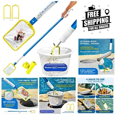 Red y poste para skimmer de piscina de 53" de grado profesional - Herramienta definitiva para propietarios de piscinas Foto 1 de 4