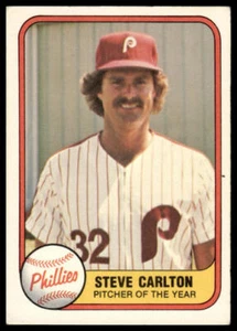1981 Fleer #6b Steve Carlton ERR Philadelphia Phillies Baseball - Picture 1 of 2