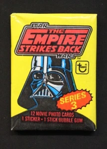 SINGLE (1) 1980 TOPPS STAR WARS EMPIRE STRIKES BACK SERIE 3 PAQUETE DE CERA SELLADO - Imagen 1 de 2