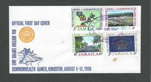 1966 Jamaica First Day Of Issue Of Commonwealth Games #254-257 - Afbeelding 1 van 1