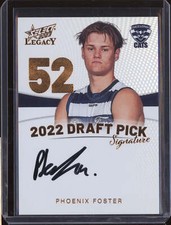 Phoenix Foster 2023 Select Legacy AFL Draft Pick Signature Copper RC 155/175
